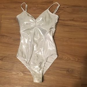 Vekkerla bodysuit leotard silver dance raves